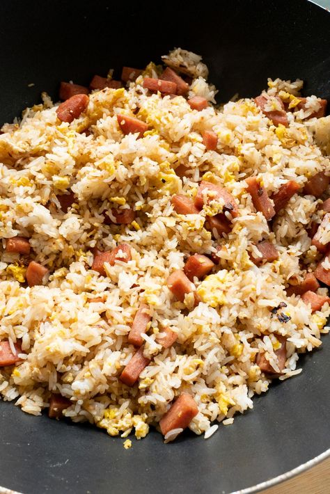 Hawaiian Breakfast Fried Rice, Spam And Rice Recipes Easy, Hawaii Fried Rice, Fried Rice With Spam And Egg, Spam And Egg Fried Rice, Fried Spam And Rice, Easy Spam Fried Rice, Hawaiian Spam Fried Rice, Spam Eggs And Rice Breakfast