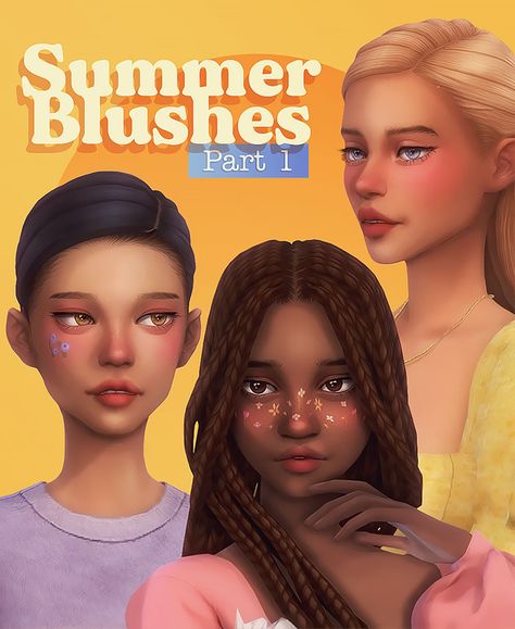 Summer Blushes Part 1 | Miiko on Patreon The Sims 4 Skin, Makeup Cc, Pelo Sims, The Sims 4 Packs, Sims 4 Game Mods, Sims 4 Cc Makeup, Sims 4 Mm Cc, Sims 4 Cc Skin, Sims 4 Body Mods