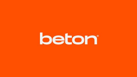 Beton | Brand Identity on Behance Orange Architecture, Sports Advertising, Learn Marketing, Logotype Typography, Pantone Palette, Typo Logo, Logo Project, Ux Web Design, Environmental Graphics