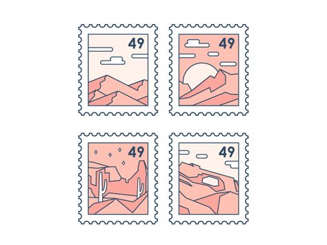 Desert Stamps Cute Postage Stamps Design, Aesthetic Stamp Stickers, Stamp Sticker Design, Sticker Designs Aesthetic, Cute Stamp Stickers, Stamp Drawing Ideas, Cute Stamps Design, Postage Stamp Drawing, Stamps Drawing