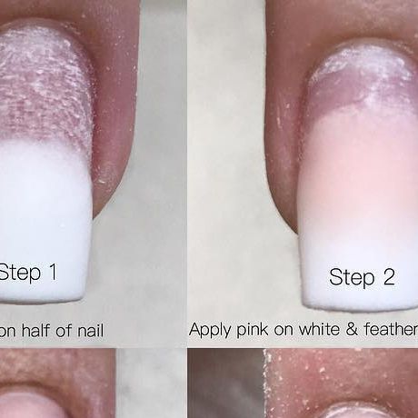 How To Do Pink And White Ombre Nails, Ombre White Nails, Ombre Nails Diy, French Manicure Ombre, Pink And White Ombre Nails, Ombre Nail Diy, White Ombre Nails, Pink White Ombre, Ombre Nails Tutorial