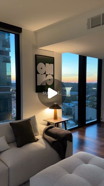 AJ Brown on Instagram: "it’s been a vibe in the crib all around lately, but the sunsets have been hitting 🔥 which one do you like better though? 🤔 

[apartment therapy, apartment tour, explore page]

#apartmenttherapy #apartmentdecor #apartmentdesign #highrise #apartmentgoals #sunrise #sunset #explorepage" Highrise Apartment Decor, Aj Brown, Apartment Goals, Apartment Tour, Apartment Design, Apartment Therapy, Sunrise Sunset, Apartment Decor, Cribs