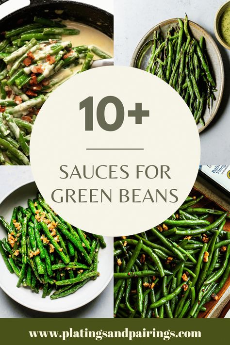 Green Beans In Sauce, Sauce For Green Beans, Green Beans With Sauce, Green Bean Sauce, Green Bean Recipes Soy Sauce, Green Beans Soy Sauce, Green Beans With Almond Butter Sauce, How To Blanch Green Beans, Keto Condiments