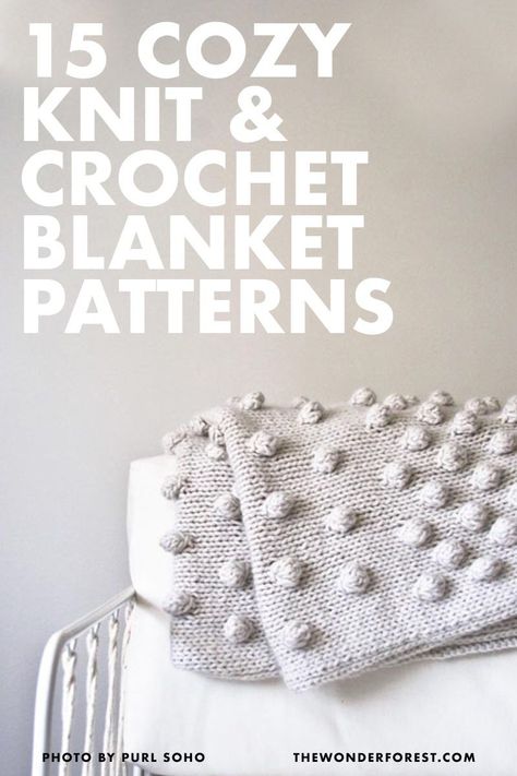 DIY Crochet Knit Blanket | Blanket Patterns | Cozy DIY | Cozy Blanket Crochet Patterns | Cozy Blanket Knit Patterns | Easy Blanket Patterns | Easy Knitting Projects | Wonder Forest Easy Blanket Pattern, Easy Blanket, Cozy Diy, Modern Crochet Blanket, Crochet Knit Blanket, Heirloom Blanket, Easy Knitting Projects, Thick Yarn, Cascade Yarn