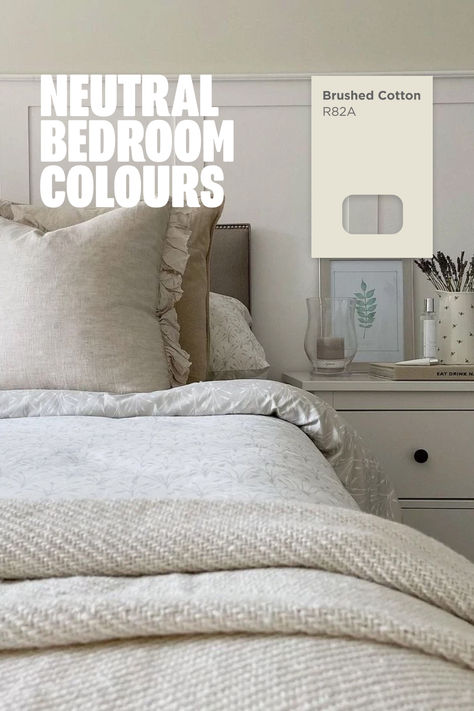 Your bedroom should be a sanctuary of peace and calm, and a neutral colour scheme can help you to create just that. Valspar Bedroom, Bedroom Paint Colours, Bedroom Colours, Cotton Painting, Valspar Paint, Neutral Bedroom Decor, Calming Bedroom, Bedroom Wall Colors, Neutral Bedroom