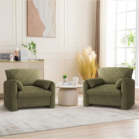 Post by HAOMARKETS Oversized Armchair, Chairs For Living Room, Mid Century Modern Lounge Chairs, Chair For Living Room, Modern Accent Chair, Modern Lounge, Green Chair, Accent Chairs For Living Room, Chenille Fabric