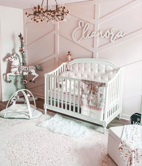 Whimsical elegant nursery baby girl fairytale Disney pale pinks creams Toddler Room, Baby Girls Nursery, Nursery Themes, Girl Nursery, Future Baby, Modern Vintage, Cribs, Nursery Decor, Baby Girl