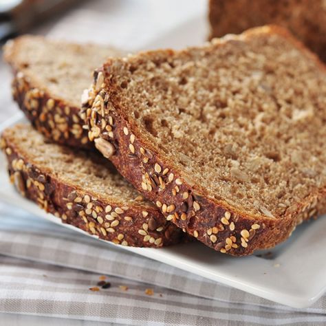 12 Grain Bread Recipe, 9 Grain Bread Recipe, Whole Wheat Baguette Recipe, Best Whole Grain Bread, Seeded Bread Recipes, 100 Whole Wheat Bread, Whole Wheat Rolls, Bread Toppings, Multi Grain Bread