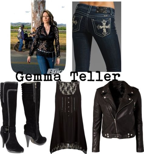 Gemma Teller costume...seriously considering for Halloween Teller Outfits, Gemma Teller Style, Biker Chic Fashion, Gemma Teller, Biker Chick Outfit, Gemma Styles, Stylish Eve, Happy Friday Everyone, Biker Chic