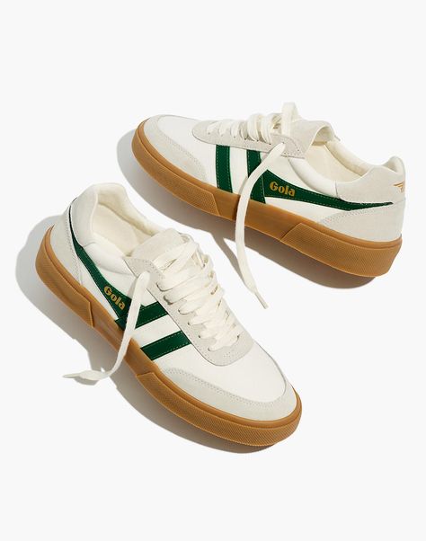 Gola Classics Sneakers, Gola Sneakers, Maximalism Interior, Gola Shoes, Tretorn Sneakers, Shoe Wishlist, Match Point, Green Sneakers, Classic Sneakers