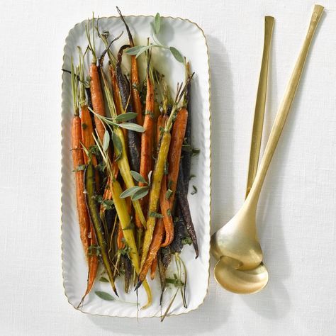 Sage Brown Butter, Roasted Rainbow Carrots, Roasted Carrots Recipe, Best Thanksgiving Recipes, Roasted Cabbage, Rainbow Carrots, Vegetarian Sides, Vegetarian Side Dishes, Ree Drummond