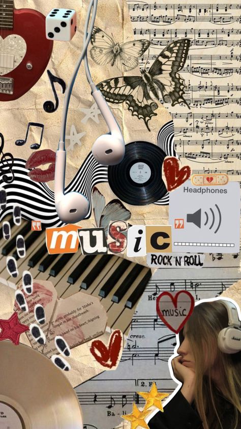 Music Collage Aesthetic, Vintage Moodboard, Music Collage, Aesthetic Vintage, Connect With People, Your Aesthetic, Creative Energy, Energy, Collage