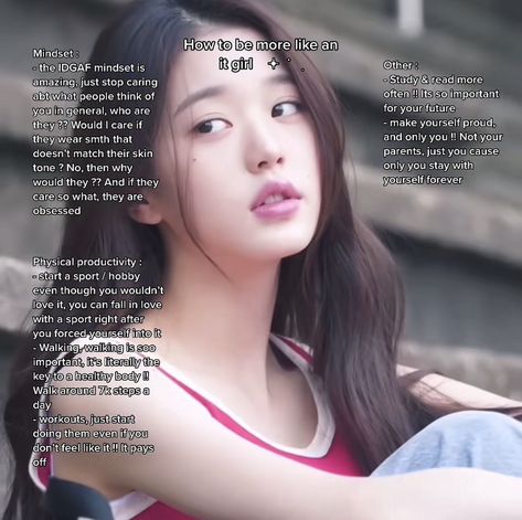 Wony Motivation, Wonyoung Mindset, Quotes Wonyoungism, Tips For Wonyoungism, Wonyoung Motivation, Wonyoungism Motivation Quotes, Wonyoungism Motivate, Act Like A Lady, Self Concept