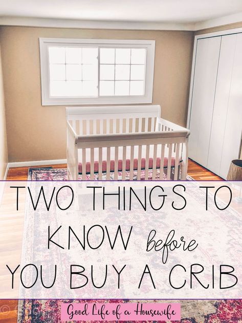 There are a few things you should know before you buy a crib. I wish I would have realized this before I bought our crib. #baby #newbaby #newbabytips #preparingforababy #nursery #babyroom #goodlifeofahousewife Crib Safety, Baby Beds, Best Baby Cribs, Best Crib, Baby Planning, Medium Cut, Baby Tips, Convertible Crib, Mom Hacks