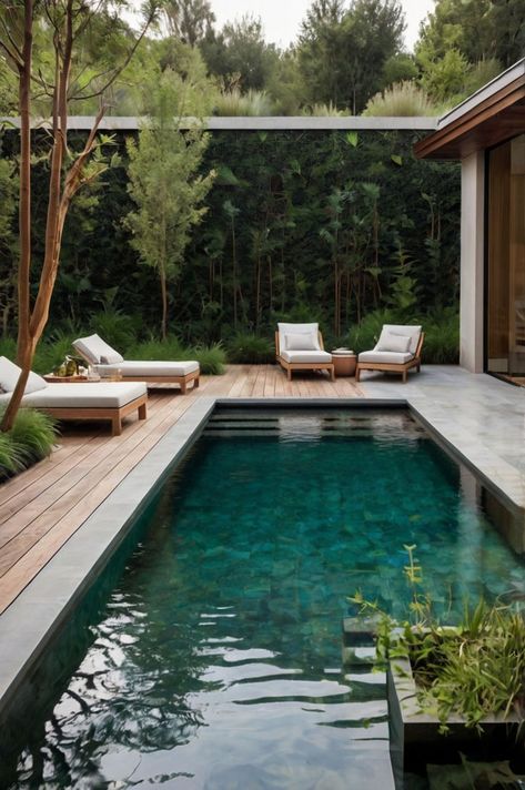 Upgrade your home with modern natural swimming pools featuring light, airy designs. These luxurious pools blend seamlessly with nature, offering an eco-conscious solution for elegant outdoor living. Natural Swimming Pool Designs, Best Swimming Pools, Luxurious Pool, Home Pool, Cool Swimming Pools, Natural Swimming Pools, Natural Swimming Pool, Pools Backyard, Small Ponds