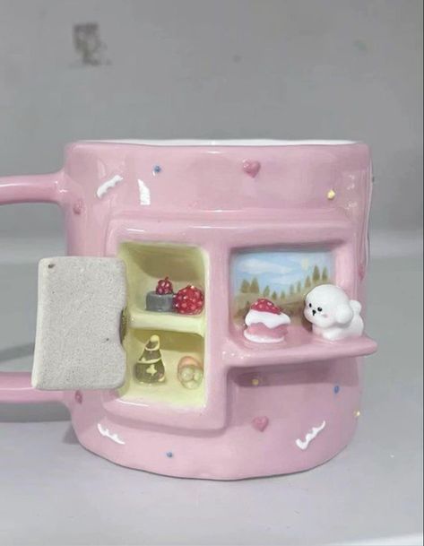 Tanah Liat, Pretty Mugs, Clay Diy Projects, Pottery Crafts, Cute Kitchen, Cute Clay, Clay Art Projects, Cute Little Things, Diy Clay Crafts