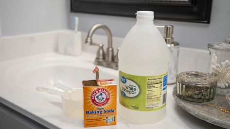 The Easy Way to Clean and Deodorize Your Sink Cleaning Bathroom Sink Drain, How To Clean Your Sink Drain, How To Clean Sink Drains Bathroom, Sink Deodorizer Diy, Deodorize Sink Drain, How To Clean Bathroom Sink Drain, Smelly Kitchen Sink Drain, How To Clean Sink Drains, Clean Bathroom Sink Drain