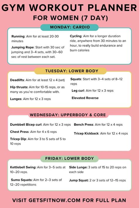 30-Day Gym Workout Plan for Women to Transform Your Body #Workout_To_Get_In_Shape #Squat_Challenge_For_Beginners #Workout_Challenge_For_Beginners #Workout_Challenge_Beginner https://www.theworldaccordingtome.org/fitness-health/1942179_30-day-ab-challenge-for-beginners-get-stronger-abs-step-by-step/?home-workout-for-women-to-burn-fat-and-get-fit Women’s Weekly Workout Routine, Work Out Schedule For Women Beginner, Gym Workout Schedule For Women Beginners, Beginners Workout Schedule For Women, Workout Weekly Schedule For Women, Weekly Gym Workout Plan For Women Beginners, Weekly Gym Routine For Women, Work Out Schedule Weekly, Weekly Workout Plans For Beginners