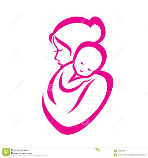 Photo about Mother and baby stylized vector symbol, mom huges her child logo template - 83529717 Mother Logo Design, Baby Logo Design, Baby Silhouette, Clinic Logo, Baby Icon, Baby Logo, Baby Painting, Jewelry Designing, Silhouette Stencil