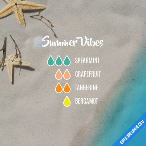 Summer Diffuser Blends, Summer Essential Oils, Essential Oil Combinations, Essential Oil Diffuser Blends Recipes, Young Living Essential Oils Recipes, Essential Oils Cleaning, Essential Oils Herbs, Essential Oil Diffuser Recipes, Essential Oil Mixes