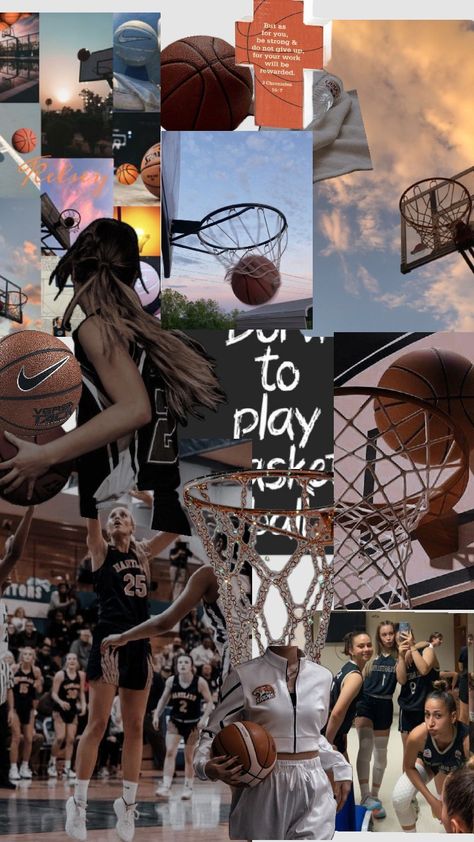 Wallpaper For Basketball Lovers, Women Basketball Aesthetic, Basketball Collage Wallpaper, Wallpaper Backgrounds Basketball, Female Basketball Aesthetic, Basketball Homescreen, Basketball Girls Aesthetic, Womens Basketball Aesthetic, Girls Basketball Aesthetic