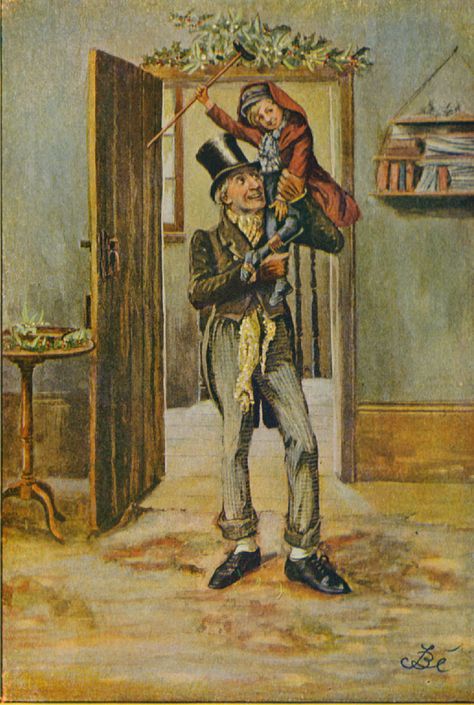 Bob Cratchit & Tiny Tim... Bob Cratchit, Dickens Christmas Carol, Christmas Carol Charles Dickens, Vintage Victorian Christmas, Tiny Tim, Dickens Christmas, Illustration For Children, Ebenezer Scrooge, Ghost Of Christmas Past