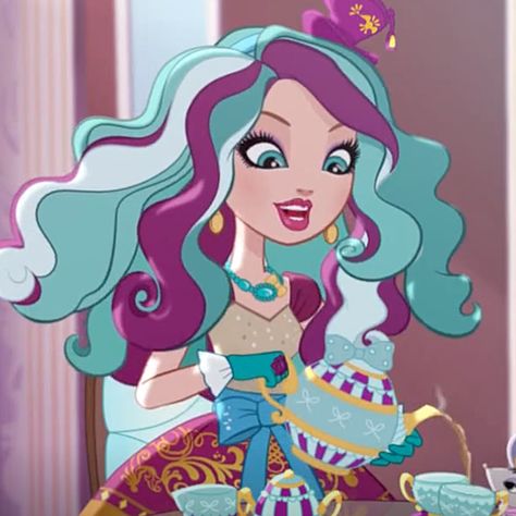 Madeline Hatter Icon, Ever After High Rebels, Madeline Hatter, Pink Aura, Style Challenge, Ever After High, Mad Hatter, Cute Illustration, Monster High