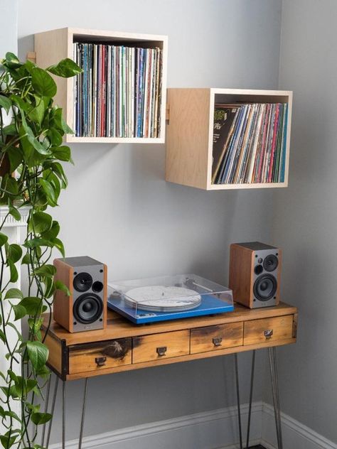 Record Wall Display, Vinyl Shelf, Wall Cubes, Vinyl Room, Record Room, Record Shelf, Cube Shelves, Vinyl Storage, Record Storage