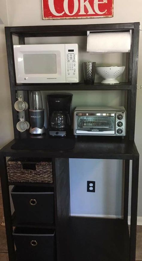 Mini Kitchen Cabinet Dorm Room Kitchen, Microwave Toaster, College Dorm Room Decor, Dorm Room Designs, Basement Apartment, Dorm Room Organization, Dorm Room Inspiration, College Room, Mini Kitchen