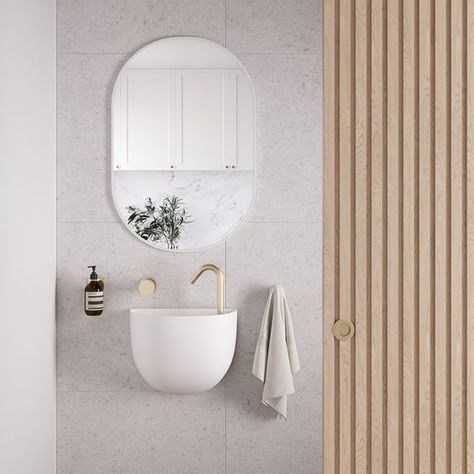 Wall Hung Basin Powder Room, Compact Powder Room, Mini Powder Room, Ranch Powder, Small Ensuite, Abi Interiors, Bowl Basin, Wall Hung Sink, Wall Hung Basin