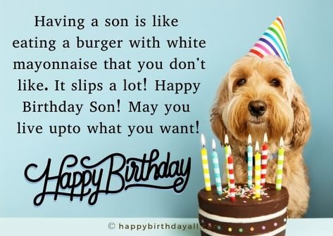 30+ Funny Birthday Wishes for Son from Mom & Dad Birthday Wishes For Son From Mom Funny, Happy Birthday Son From Mom Funny, Funny Birthday Wishes For Son, Wishes For Son From Mom, For Son From Mom, Funny Birthday Message, Mom To Son, Funny Birthday Wishes, Funny Wishes