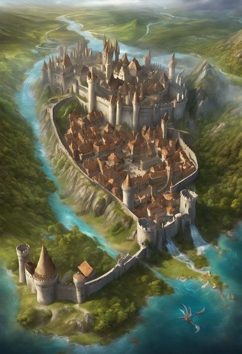 Medieval Fantasia Cartography Check more at https://paintlyx.com/medieval-fantasia-cartography/ Dnd Backgrounds, Dnd World Map, Writing Things, Fantasy Homes, Building Art, Fantasy City, Fantasy Castle, Fantasy Setting, Dungeons And Dragons Homebrew