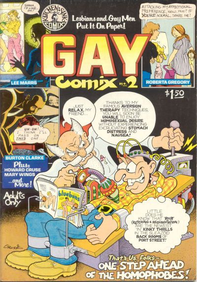 Cover for Gay Comix (Kitchen Sink Press, 1980 series) #2 Lgbt Comic, Monster Magazine, R Crumb, Underground Comics, Underground Comix, Queer Art, Silver Age, Lead The Way, Hippie Art