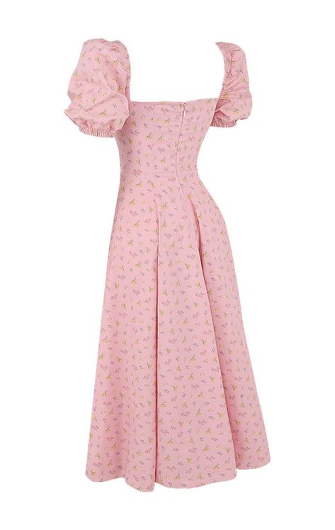 Pink Floral Midi Dress, Puff Sleeve Midi Dress, Garden Parties, Sleeve Midi Dress, The Pretty, Floral Midi Dress, Outfits Casuales, Cottage Core, Look Fashion