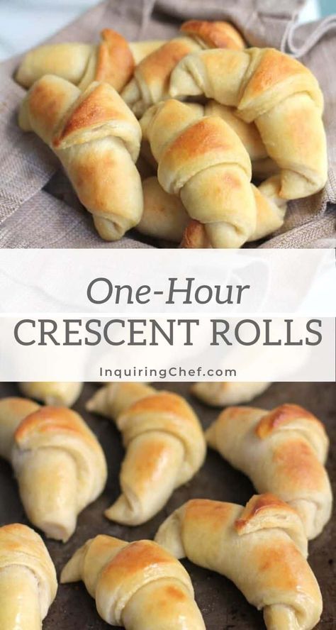 Yeast Crescent Rolls, Creasant Roll Recipes, Easy Crescent Roll Recipes, Easy Crescent Rolls, Homemade Crescent Rolls, Crescent Roll Recipes, Crescent Roll Dough, Crescent Rolls, Bread Recipes Homemade