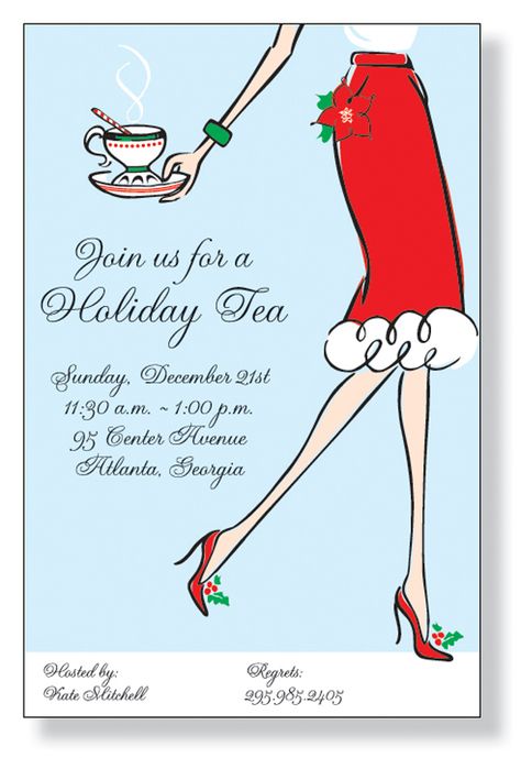 Glee Christmas, Christmas Dinner Invitations, Holiday Tea Party, Christmas Open House Invitations, Christmas Ornament Exchange, Open House Invitations, Mother Daughter Tea, Ugly Sweater Party Invitations, Fashion Show Ideas