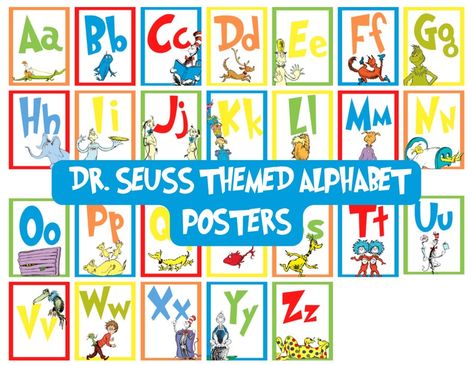 Dr Seuss Classroom Theme Preschool, Dr Seuss Alphabet Letters Free Printable, Dr Seuss Classroom Door Decorations, Doctor Suess Classroom, Dr Seuss Classroom Theme, Dr Seuss Classroom Door, Teaching Classroom Decor, Classroom Items, Dr Seuss Classroom