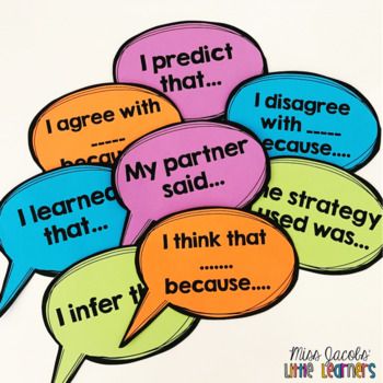 Conversation Starters (Accountable Talk Stems) Talking Stems Anchor Chart, Class Agreement, Collaborative Conversations, Writing Objectives, Accountable Talk Stems, Academic Conversations, Teaching Informational Text, Accountable Talk, Class Discussion