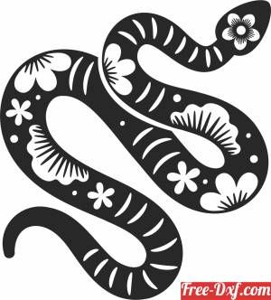 Snake With Flowers, Snake Svg, Serpent Snake, Free Dxf Files, Coffee Cup Art, Logo Clipart, Flowers Clipart, Feather Wall, Laser Cnc