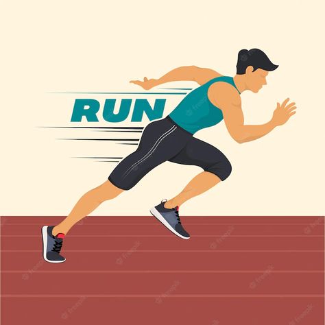 Premium Vector | Run cute clipart cartoon running drawing illustration vector Sport Vector Illustration, Running Cartoon Drawing, Running Art Illustration, Drawing Running, Cartoon Running, Running Drawing, Running Illustration, Running Vector, Running Cartoon