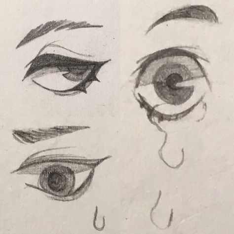 Sharp Anime Eyes, Sharp Eyes Anime, Sharp Eyes Drawing, Closed Eyes Drawing, Drawn Eyes, Anime Goth, Cartoon Eyes Drawing, Eye Sketch, Sketches Of People