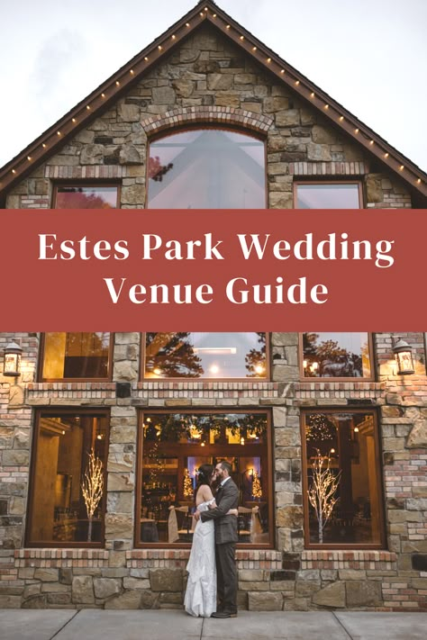 A complete guide of every wedding venue in Estes Park, Colorado, from large and iconic venues like the Stanley Hotel to smaller venues perfect for a casual elopement reception. Estes Park Colorado Wedding Venues, Telluride Wedding Venues, The Stanley Hotel Wedding, Winter Park Colorado Wedding, Estes Park Colorado Wedding, Cheap Colorado Wedding Venues, Stanley Hotel Wedding, Casual Elopement, Wedding Venue Colorado