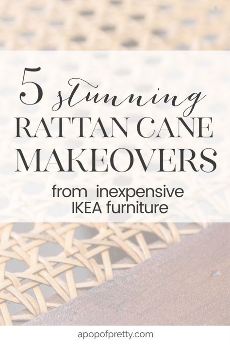 Cane Furniture Makeover, Pretty Interior Design, Coastal Lake House, Diy Closet Doors, Diy Cupboards, End Table Makeover, Side Table Makeover, Canes Decor, Rattan Cane