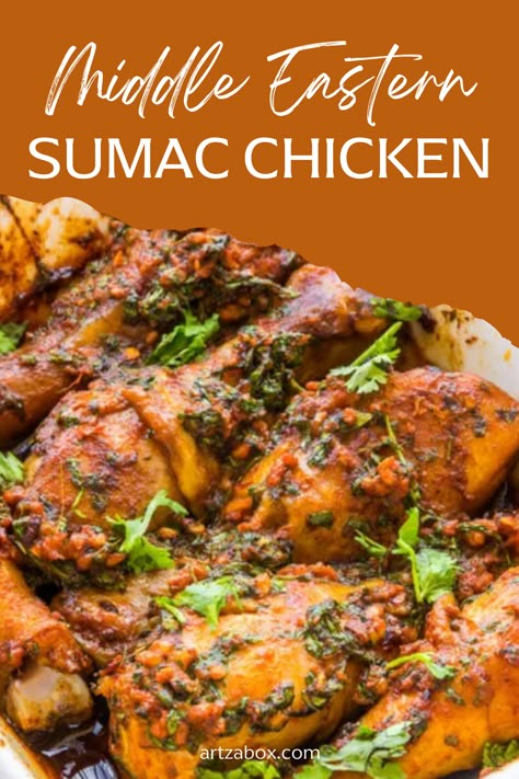 Healthy Chicken Skillet, Date Night Dinner Ideas, Sumac Chicken, Sumac Recipes, Romantic Recipes, Middle East Recipes, Chicken Skillet, Middle Eastern Dishes, Lebanese Recipes