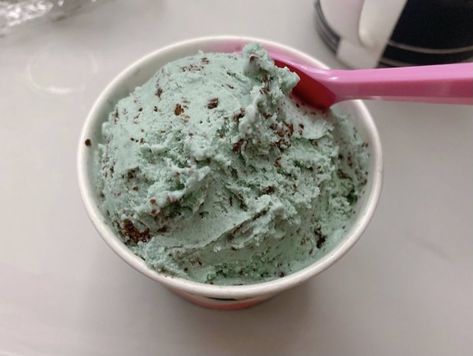 Mint Choco, Mint Chocolate Ice Cream, Mint Chocolate Chip Ice Cream, Mint Ice Cream, Eating Ice, Choco Chips, Mint Chocolate Chips, Ice Cream Flavors, Chocolate Ice Cream