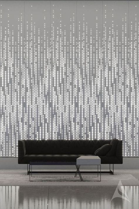 Perforated Metal Panel, Metal Wall Panel, Cladding Design, Sound Panel, Torsion Spring, Lobby Design, Clinic Design, Perforated Metal, Lounge Design