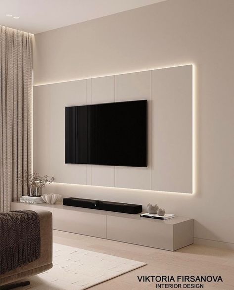 Bathroom Lighting Ideas, Minimalist Living Room Ideas, Modern Tv Room, Small Bedroom Interior, Living Room Minimalist, Tv Lighting, Tv Unit Furniture Design, Room Minimalist, Doors Interior Modern