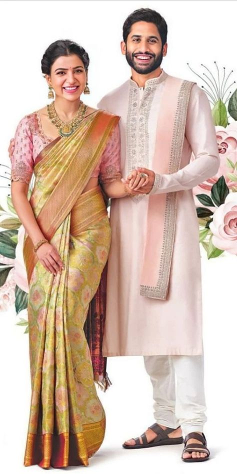 Indian Wedding Clothes For Men, Saree Hairstyles, Indian Wedding Poses, Designer Sarees Wedding, Couple Wedding Dress, Long Gown Design, Pattu Saree Blouse Designs, Traditional Blouse Designs, Saree Poses