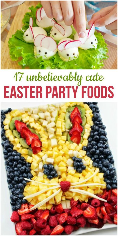 17 Unbelievably Cute Easter Party Foods Easter Brunch Buffet, Easter Fruit, Easter Party Food, Easter Appetizers, Easter Snacks, Decorações Com Comidas, Easter Brunch Food, Brunch Buffet, Easter Goodies