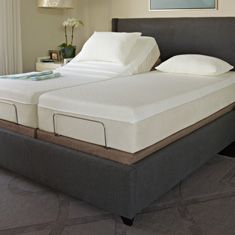 Tempur-Pedic Adjustable Bed Headboard, California King Bed Frame, Best Platform Beds, Tempurpedic Mattress, Adjustable Bed Base, Adjustable Bed Frame, Gallery Furniture, Adjustable Bed, King Bed Frame